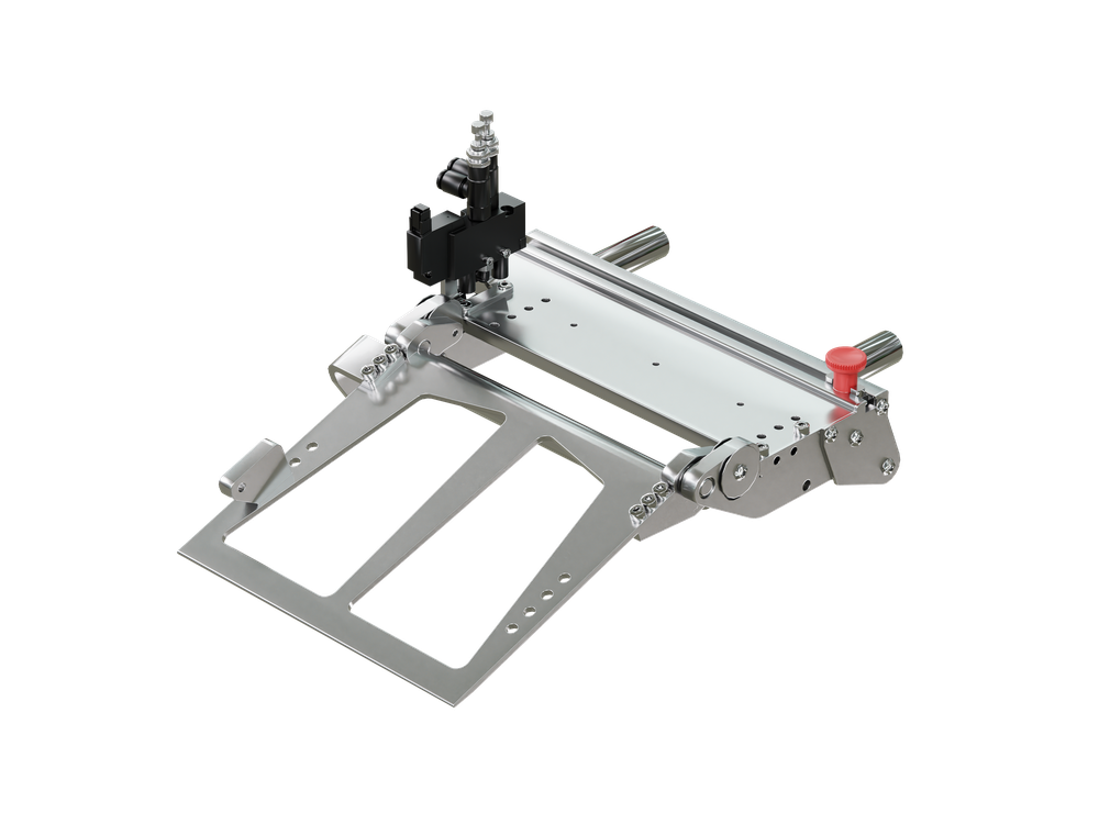 Wipe-on afgiftelepel, pneumatisch