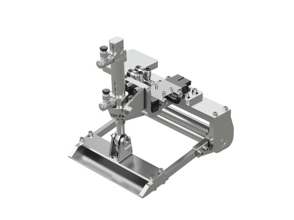 Wipe-on afgiftelepel, pneumatisch